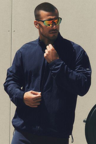 Alo Yoga Takeaway Track Full Zip Jacket - Navy in Saudi Arabia