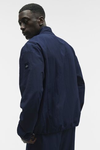 Alo Yoga Takeaway Track Full Zip Jacket - Navy in Saudi Arabia