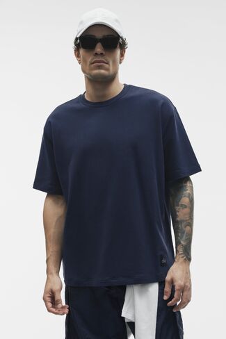 Alo Yoga Double Take Short Sleeve - Navy in Saudi Arabia