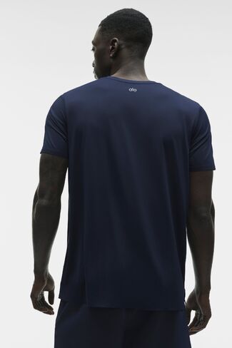 Alo Yoga Idol Crewneck Short Sleeve - Navy in Saudi Arabia