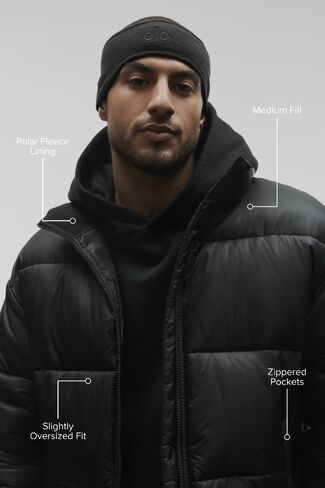 Alo Yoga Cold Front Puffer Jacket - Black in Saudi Arabia