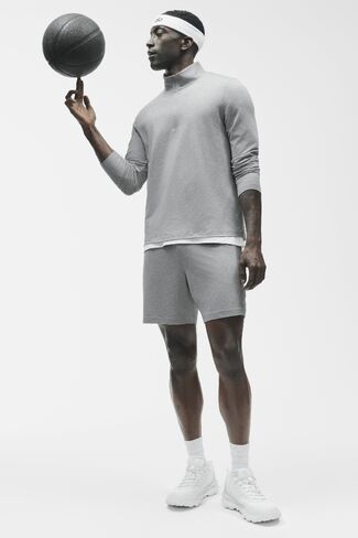 Alo Yoga Conquer 1/4 Zip Reform Long Sleeve - Vintage Athletic Heather in Saudi Arabia