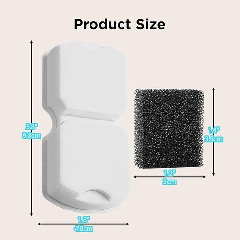 GIOTOHUN 24 Cat Water Fountain Filter: 12 Filters & 12 Sponges in Saudi Arabia