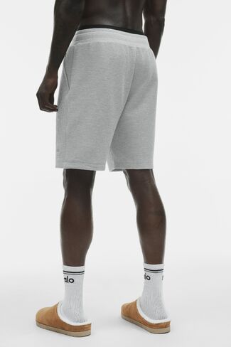 Alo Yoga 7" Waffle Lounge Short - Athletic Heather Grey in Saudi Arabia