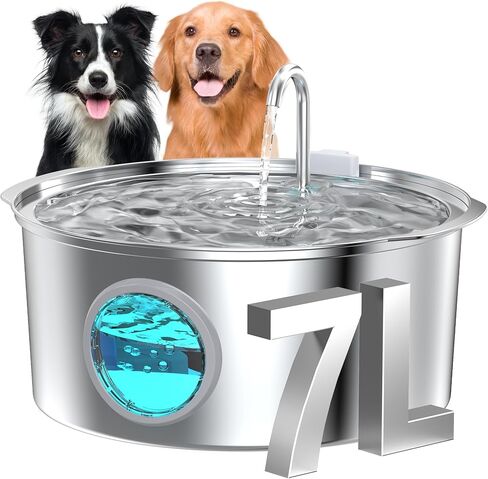 Dog Water Fountain for Large Dogs: 7L/236oz/1.8G Dog Fountain in Kuwait