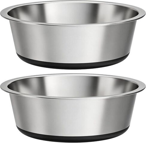 Stainless Steel Dog Bowls, 3.8 Cup, 2 Pack, Non-Slip & Durable in Saudi Arabia