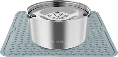 Kactoily 3L/101oz Dog Water Bowl Stainless Steel Slow Water Bowl for Dog in Saudi Arabia