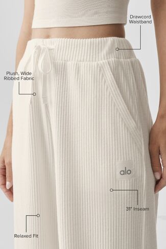 Alo Yoga Muse Wide Leg Pant - Ivory in Kuwait