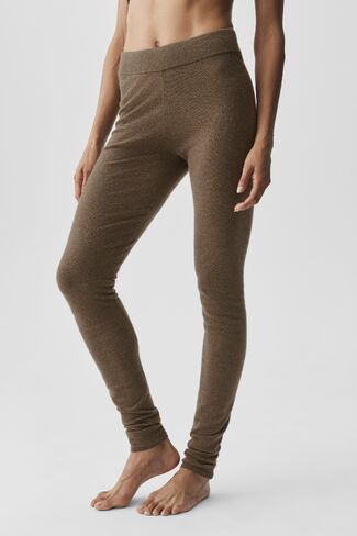 Alo Yoga Cashmere High-Waist Eternity Legging - Java Brown Heather in Saudi Arabia