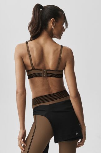 Alo Yoga Airlift Line Up Bra - Java Brown in Saudi Arabia