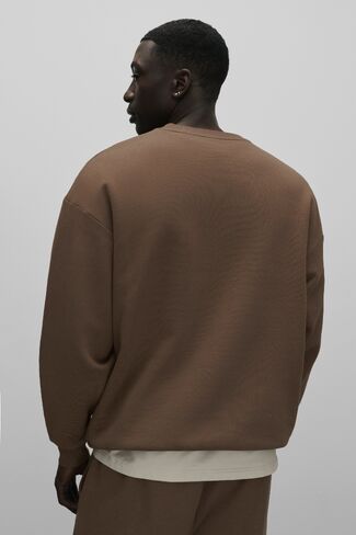 Alo Yoga Accolade Crew Neck Pullover - Java Brown in Saudi Arabia
