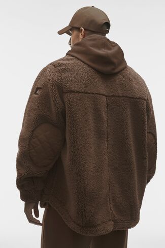 Alo Yoga Sherpa Edge Shacket - Java Brown in Saudi Arabia