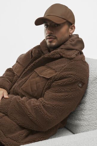 Alo Yoga Sherpa Edge Shacket - Java Brown in Saudi Arabia
