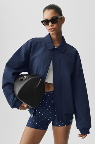 Alo Yoga Duality Bomber Jacket - Navy in Saudi Arabia