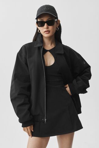 Alo Yoga Duality Bomber Jacket - Black in Saudi Arabia