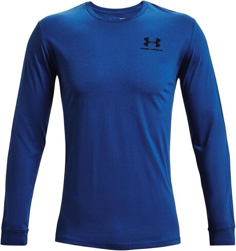 Under Armour Men's Sportstyle Left Chest Long-Sleeve T-Shirt , Cerulean (452)/Black , XX-Large in Kuwait