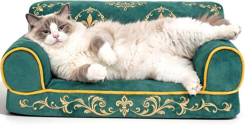 Indoor Cat Couch Bed, Soft Supportive Pet Sofa, 24in in Kuwait