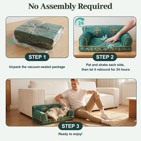 Indoor Cat Couch Bed, Soft Supportive Pet Sofa, 24in in Kuwait
