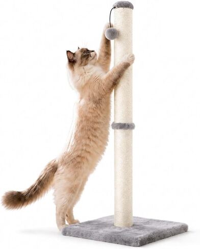 Dimaka Tall Cat Scratching Post Tree Scratcher with Sisal Rope, Grey in Saudi Arabia