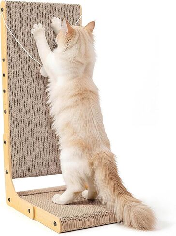 2-Pack L-Shaped Cat Scratching Board Cardboard Cat Scratcher in Kuwait