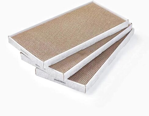 Cardboard Scratcher Pad Scratching Post:Smartbean 3PCS Cat Cardboard,Cat Scratch Pad,Cat Post,Double-Sided Design for Double Life… in Saudi Arabia