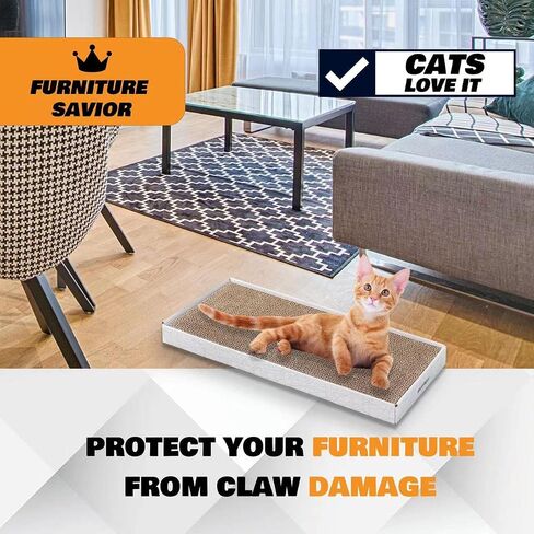 Cardboard Scratcher Pad Scratching Post:Smartbean 3PCS Cat Cardboard,Cat Scratch Pad,Cat Post,Double-Sided Design for Double Life… in Saudi Arabia