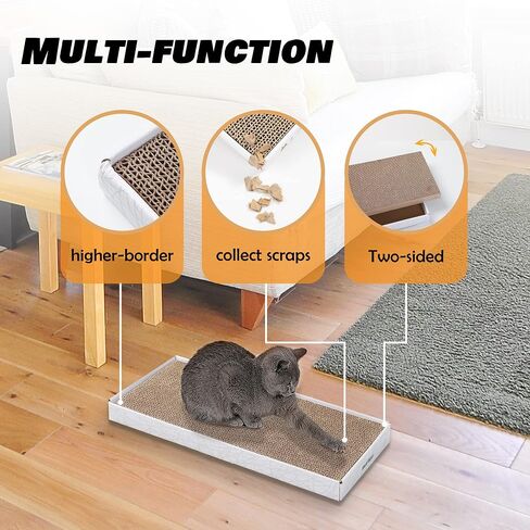 Cardboard Scratcher Pad Scratching Post:Smartbean 3PCS Cat Cardboard,Cat Scratch Pad,Cat Post,Double-Sided Design for Double Life… in Saudi Arabia