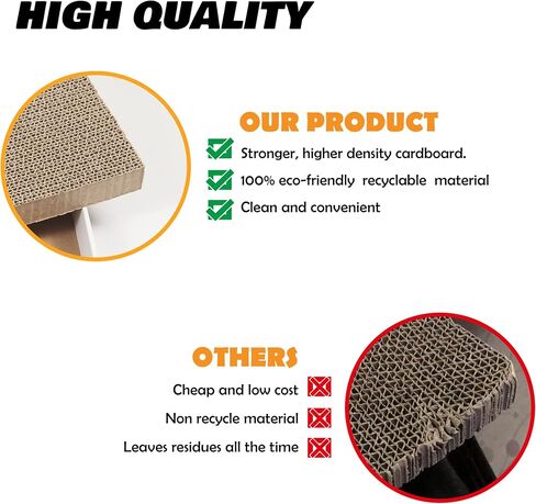 Cardboard Scratcher Pad Scratching Post:Smartbean 3PCS Cat Cardboard,Cat Scratch Pad,Cat Post,Double-Sided Design for Double Life… in Saudi Arabia