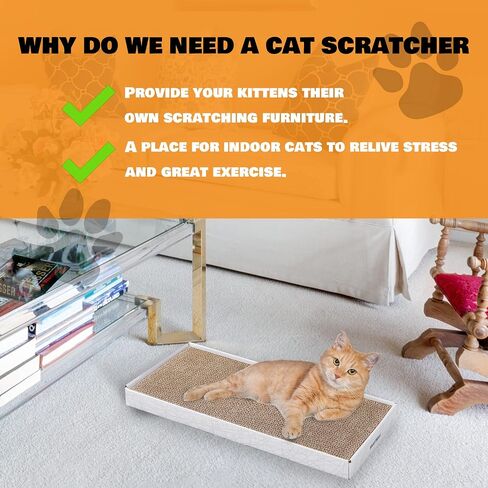 Cardboard Scratcher Pad Scratching Post:Smartbean 3PCS Cat Cardboard,Cat Scratch Pad,Cat Post,Double-Sided Design for Double Life… in Saudi Arabia