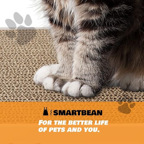 Cardboard Scratcher Pad Scratching Post:Smartbean 3PCS Cat Cardboard,Cat Scratch Pad,Cat Post,Double-Sided Design for Double Life… in Saudi Arabia