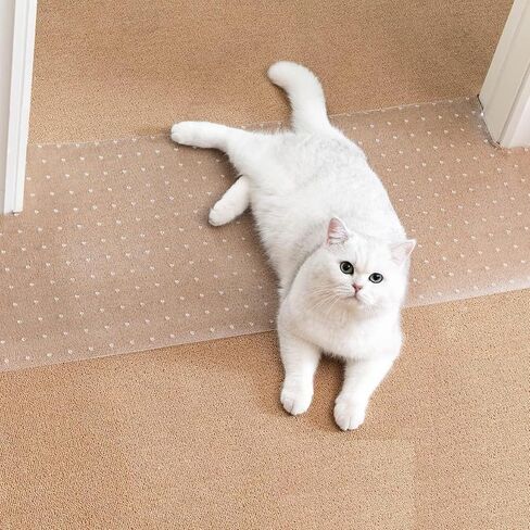 Uross Carpet Protector for Pets - Cat Scratch Guard Mat, Anti Scratch Under Door Guard, Easy to Cut Plastic, 3.6FT in Saudi Arabia