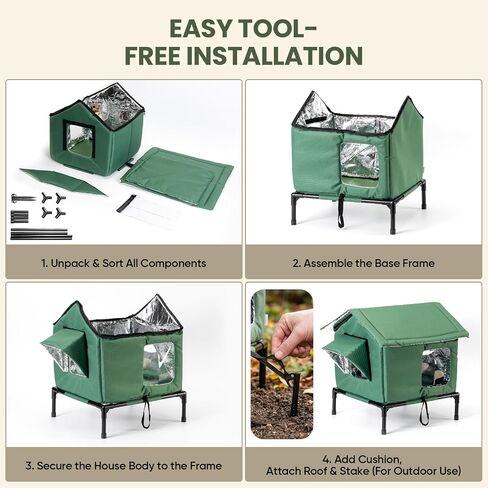 JUNSPOW Outdoor Cat House Weatherproof - All-Season Insulated Cat Shelter in Saudi Arabia