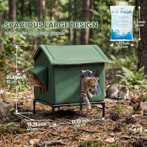 JUNSPOW Outdoor Cat House Weatherproof - All-Season Insulated Cat Shelter in Saudi Arabia