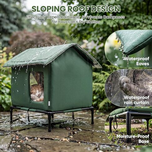 JUNSPOW Outdoor Cat House Weatherproof - All-Season Insulated Cat Shelter in Saudi Arabia