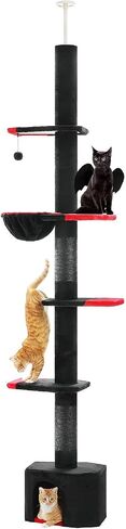 PAWZ Road Cactus Floor-to-Ceiling Cat Tree 5-Tier Cat Tower with Hammock in Kuwait