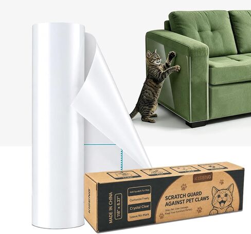 Anti Cat Scratch Furniture Protector,Clear Thicken Vinyl 118" x 8.27" in Saudi Arabia