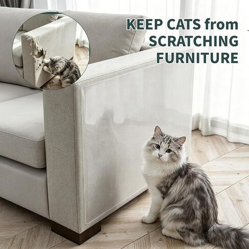 Anti Cat Scratch Furniture Protector,Thicken Vinyl 160" x 12.4" in Saudi Arabia