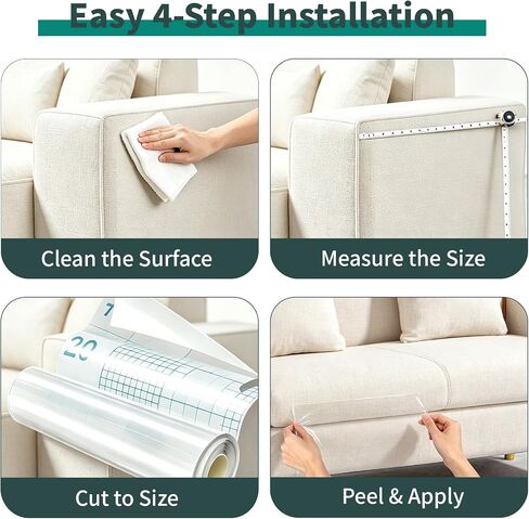 Anti Cat Scratch Furniture Protector,Thicken Vinyl 160" x 12.4" in Saudi Arabia