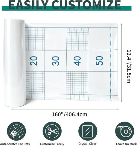 Anti Cat Scratch Furniture Protector,Thicken Vinyl 160" x 12.4" in Saudi Arabia