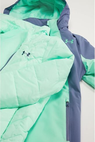 جاكيت Westward للفتيات 3 في 1 من Under Armour، غطاء رأس وبطانة قابلة للإزالة، مقاوم للرياح وطارد للماء in Kuwait