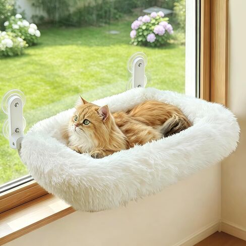 Zoratoo Foldable Cat Window Perch, Widened Cushion Cat Bed for Large Cats in Kuwait