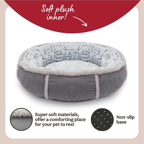 40 Winks Deep Plush Donut - Grey 20" ped bed in Kuwait