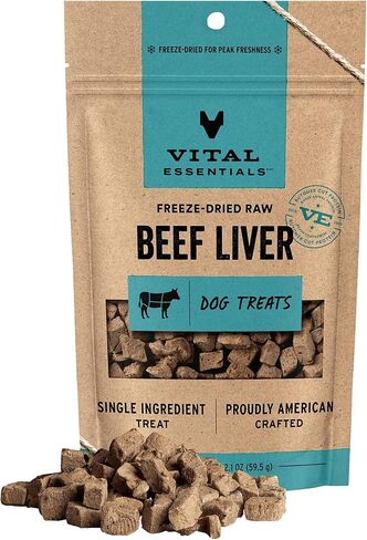 Vital Essentials Freeze Dried Dog Treats, Chicken Breast, 2.1 oz Bag in Kuwait