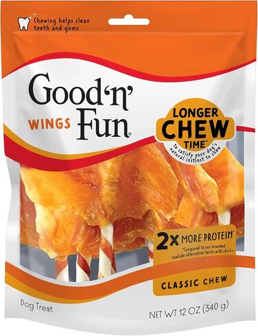 Good 'n' Fun Wings Long-Lasting Dog Treat Made With Real Protein, 12 oz in Saudi Arabia