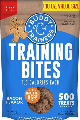 Buddy Biscuits Trainers Training Bites Soft & Chewy Dog Treats, Bacon, 10 oz. Pouch in Kuwait
