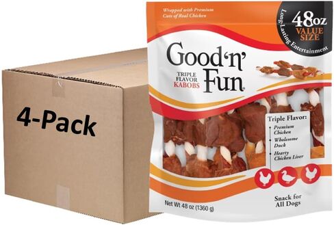 Good 'n' Fun Kabobs Long-Lasting Dog Treat Made With Real Protein, 24 oz in Kuwait