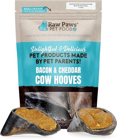 Raw Paws Filled Cows Hooves for Dogs - Peanut Butter, (5-Count) - Cow Hoofs in Kuwait