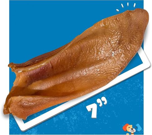Jack&Pup Natural Half Pig Ears for Dogs Large, Pigs Ears for Dogs - Premium Dog Ear Treat - Dog Chew Treats for Large and Small Breeds (5 Pack) in Kuwait