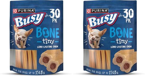 Purina Busy Bone Tiny Toy Breed Dog Chew Treats, Original, 60 ct Pouch in Saudi Arabia