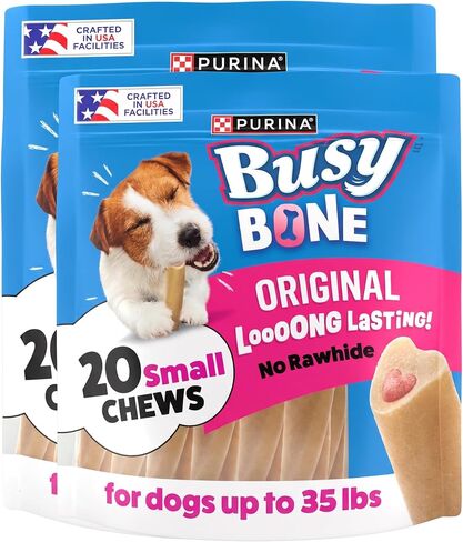 Purina Busy Bone Adult Small Dog Chew Treats, Original, 20 ct Pouch in Saudi Arabia